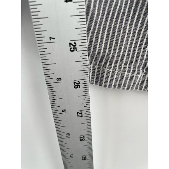 Free People Women's Skinny Stretch Hickory Striped Pants Size 27 Gray/White - Picture 7 of 8